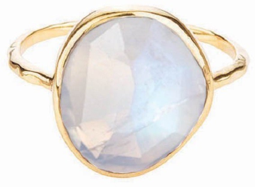 Moonstone copper plated offers crystal ring