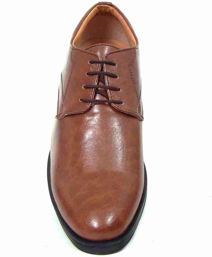 Dark tan hot sale formal shoes