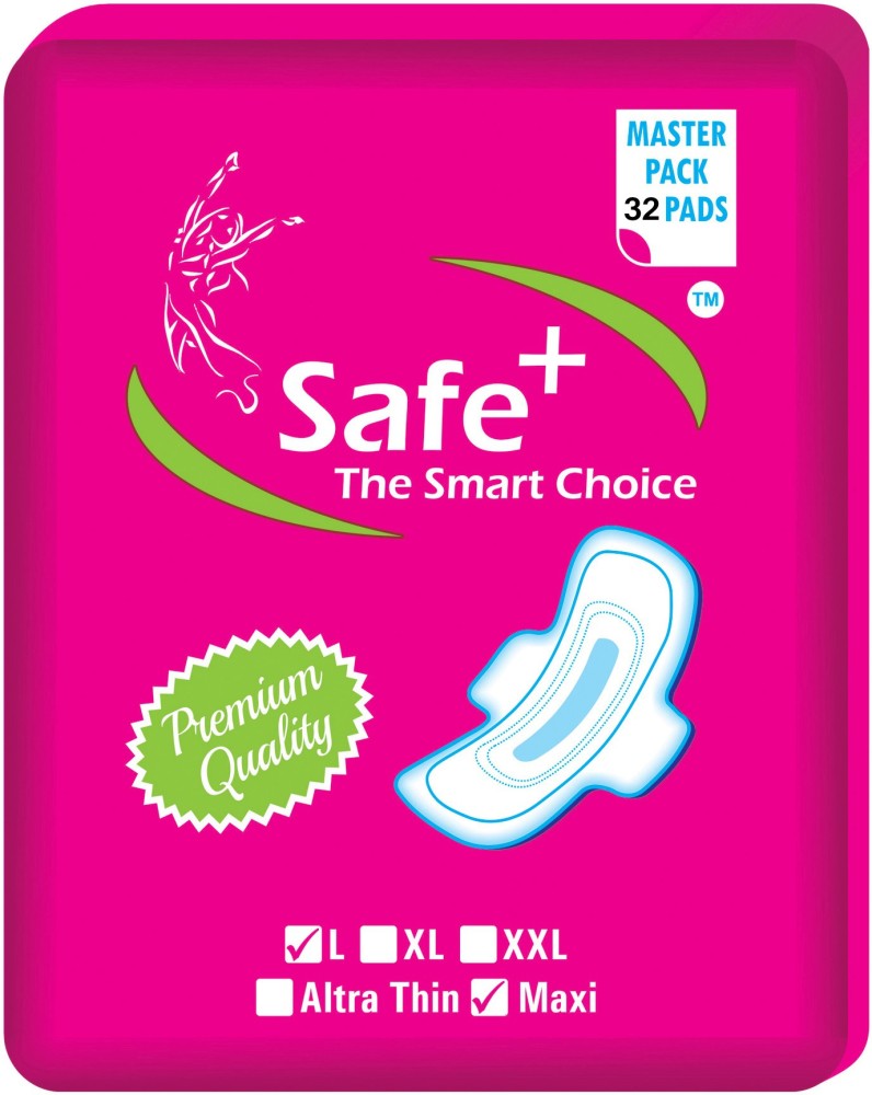 safe plus Fresh ultra maxi-L size 32 pieces with wings Sanitary Pad, Buy  Women Hygiene products online in India