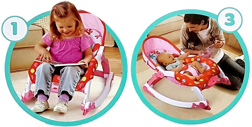 Blossoms Infant To Toddler Rocker Baby Seat Bouncer Chair Play Toy