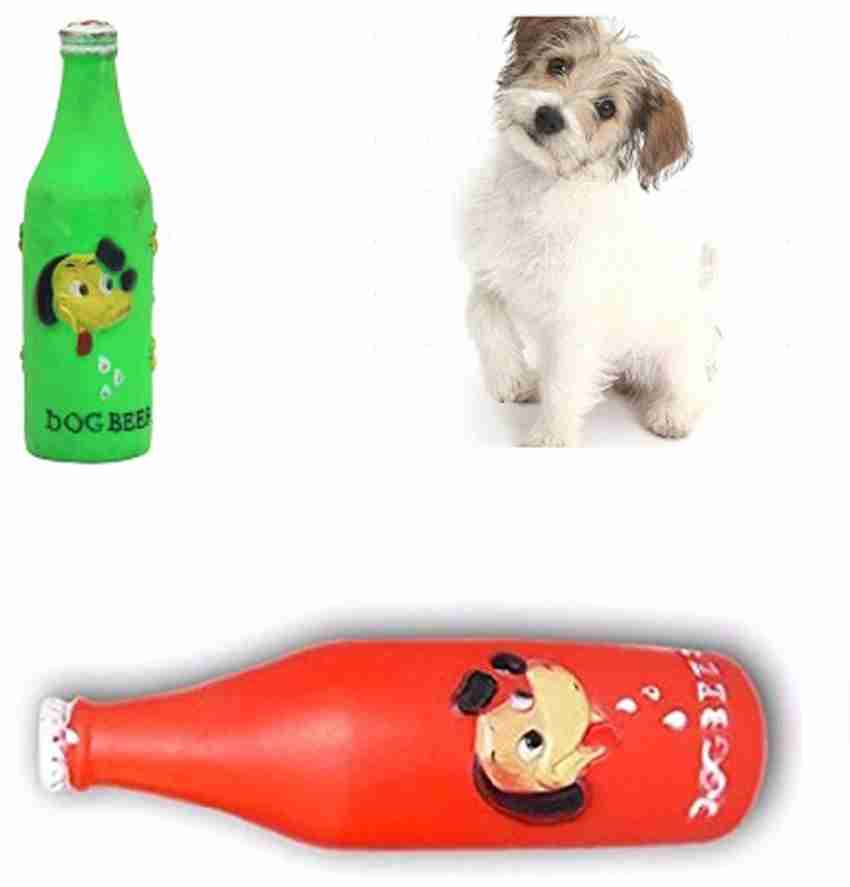 Squeaky beer bottle dog toy sales