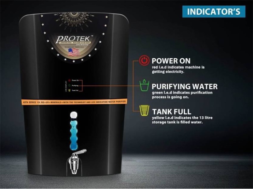 UV+UF Water Purifier with 13L Storage for Corporation Water, with
