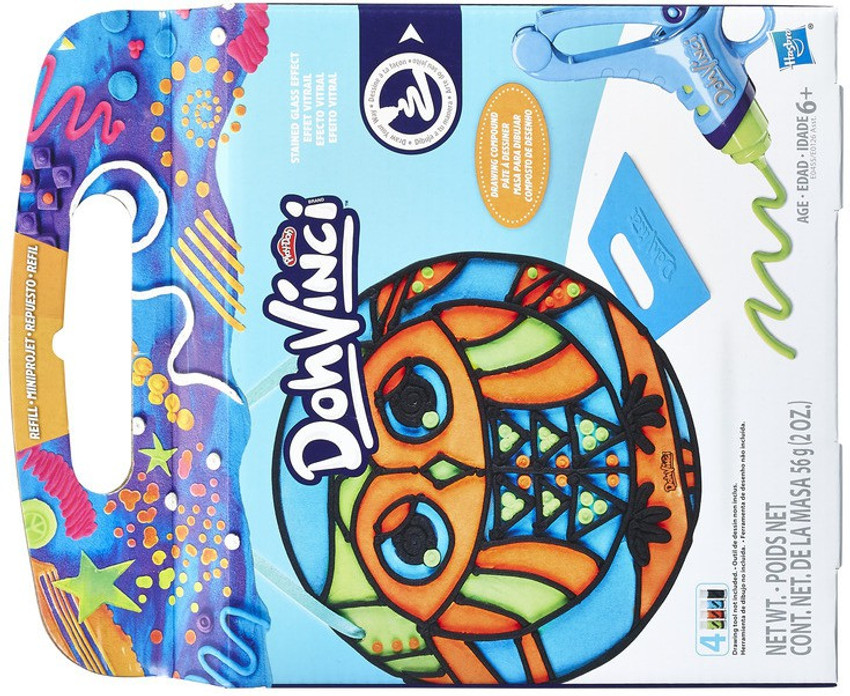 PLAY DOH Dohvinci Stained Glass Effect Owl Dohvinci Stained