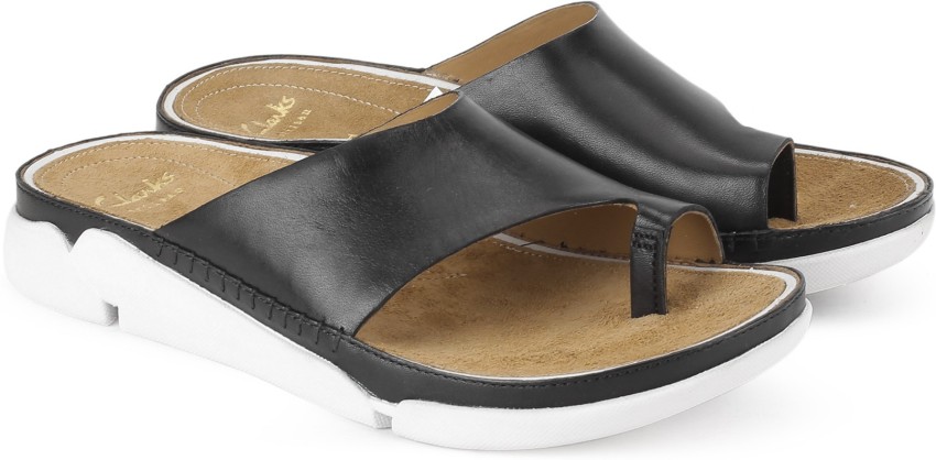 CLARKS Tri Alba Black Leather Women Black Sandals Buy Black