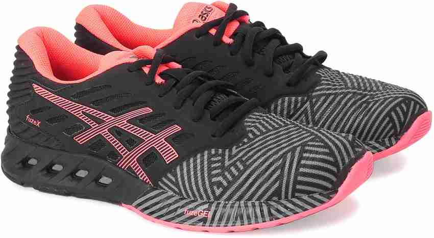 Asics fuzeX Running Shoes For Women Buy ALUMINUM FLASH CORAL BLACK Color Asics fuzeX Running Shoes For Women Online at Best Price Shop Online for Footwears in India Flipkart