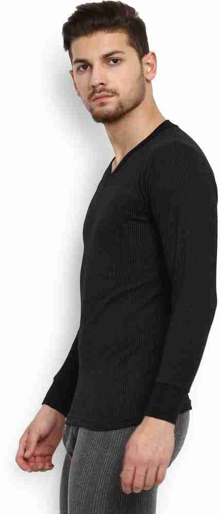 Rupa TORRIDO Striped Regular Fit Thermal Top (Torrido Men's VNFS  5501_Black_80