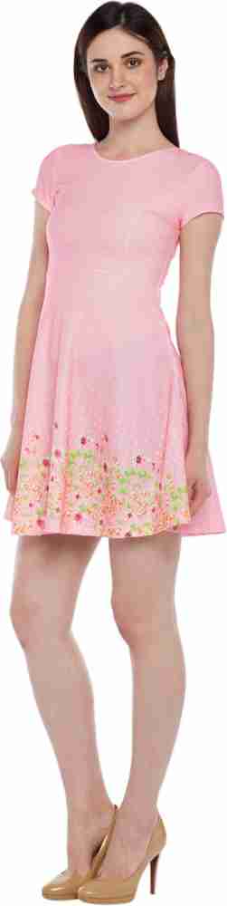 Honey By Pantaloons Women Fit and Flare Pink Dress - Buy Honey By Pantaloons  Women Fit and Flare Pink Dress Online at Best Prices in India