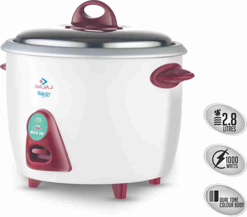 BAJAJ Majesty RCX 28 Electric Rice Cooker Price in India Buy BAJAJ Majesty RCX 28 Electric Rice Cooker Online at Flipkart