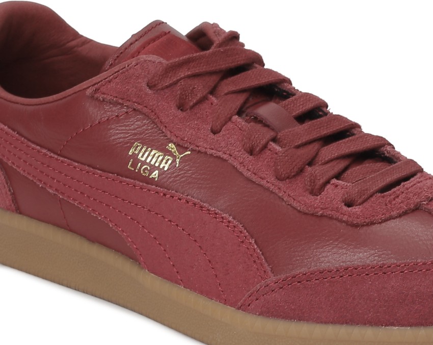 Puma liga leather discount sneakers