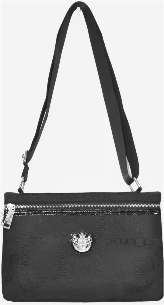 Lydc London Black Sling Bag 4619 Black Price in India Flipkart