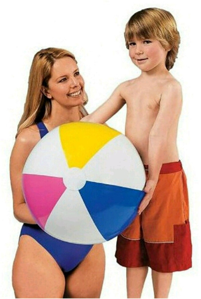 INTEX Full Color Beach Ball 24 Inch Inflatable Pool Accessory