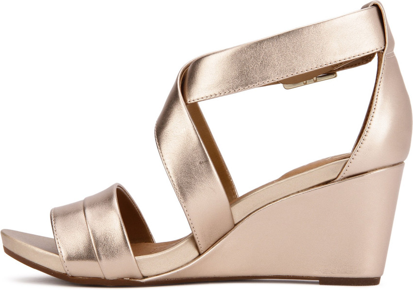 CLARKS Acina Newport Gold Metallic Women Wedges Buy Gold Metallic Color CLARKS Acina Newport Gold Metallic Women Wedges Online at Best Price Shop Online for Footwears in India Flipkart
