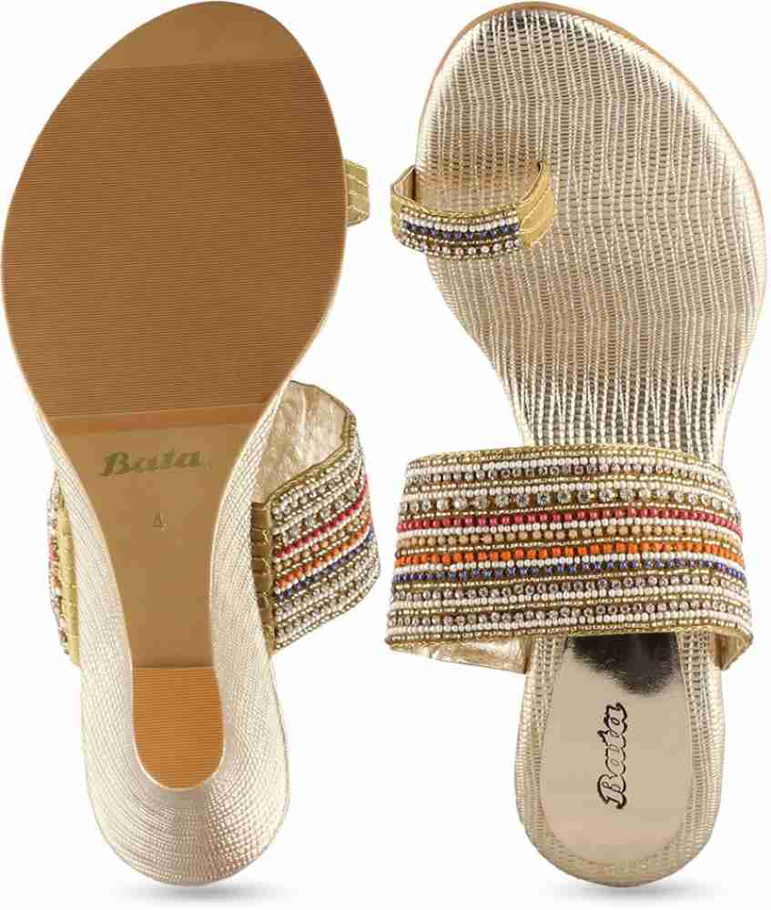 Bata women's toe online ring slippers