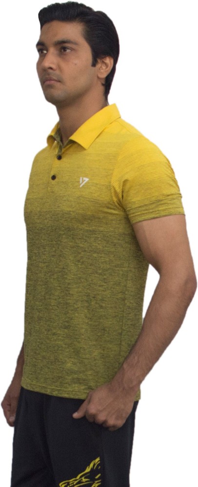 CSK Seven IPL Self Design Men Polo Neck Yellow T Shirt Buy Yellow CSK Seven IPL Self Design Men Polo Neck Yellow T Shirt Online at Best Prices in India Flipkart