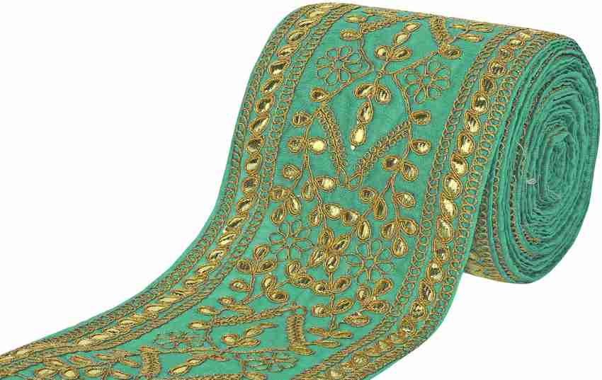 Aditya Laces Gota Patti Border Pure Silk Saree Falls Price in India Buy Aditya Laces Gota Patti Border Pure Silk Saree Falls online at Flipkart
