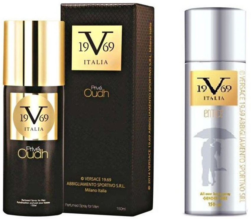 VERSACE Prive Oudh Perfumed Spray 150 ml With Entice All Over Body