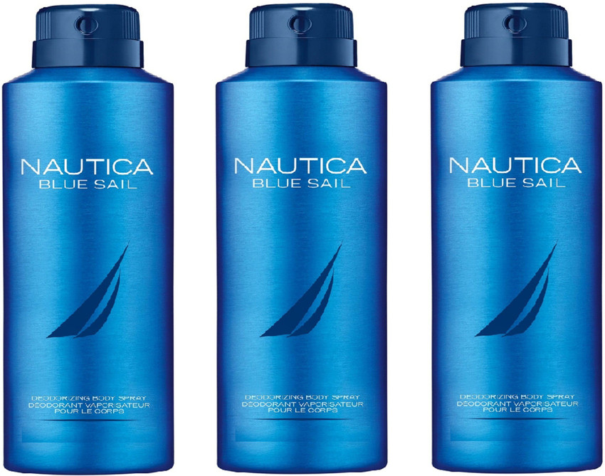NAUTICA Blue Sail Deodorant Spray 150ml Each Pack of 3 Deodorant