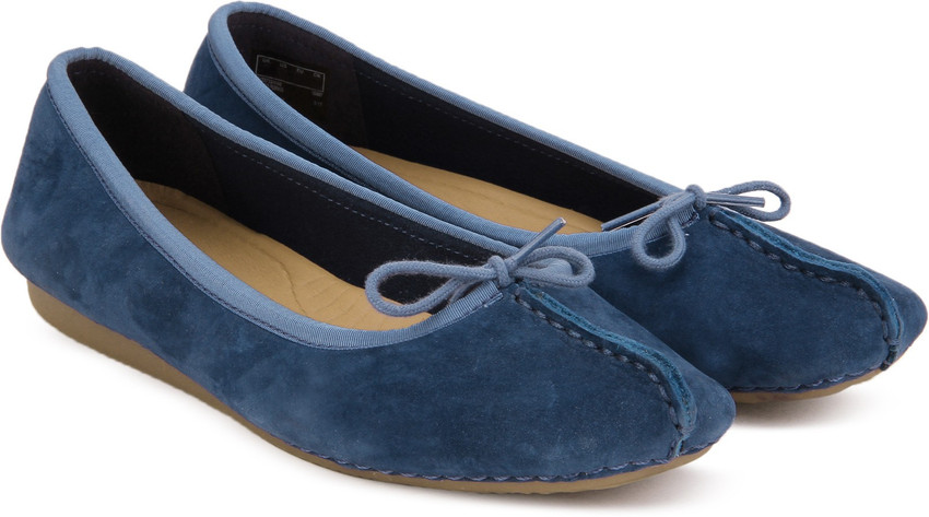 CLARKS Freckle Ice Dark Blue Nubuck Bellies For Women Buy Dark