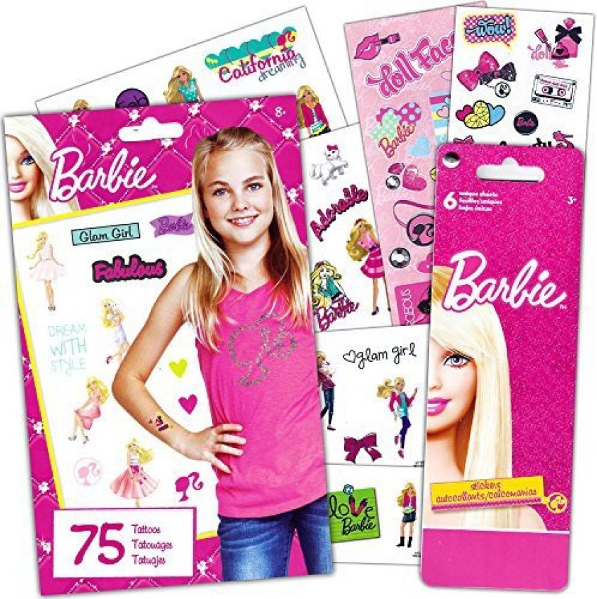 Barbie Tattoo Stickers 45 pcs  Amazonin Toys  Games