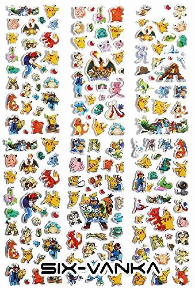 Pokemon Puffy Sticker Sheet : Aurora Blue