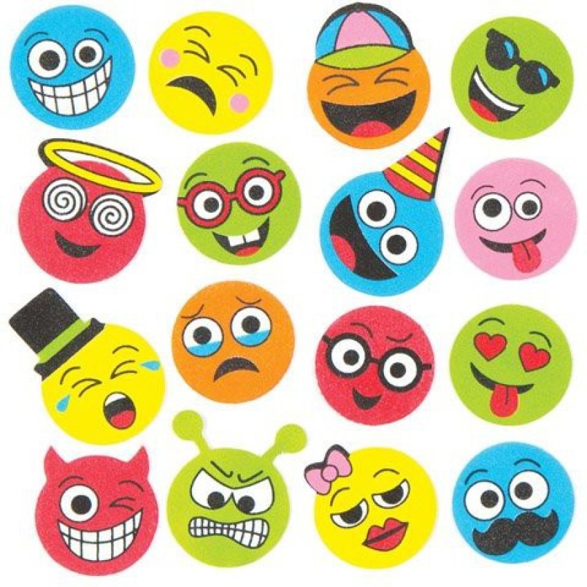 Baker Ross Funny Face Foam Stickers Creative Set Of Foam Shapes For  Children To Decorate And Personalize Arts & Crafts (Pack Of 120) - Funny  Face Foam Stickers Creative Set Of Foam