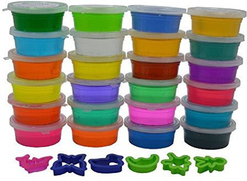 Blomiky 24 Colors Crystal Mud Plasticine And Modeling Clay Slime