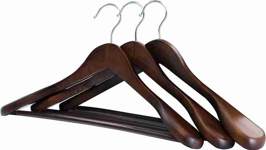 5 PCS Wooden Extra-Wide Shoulder Suit Hangers Coat Hangers