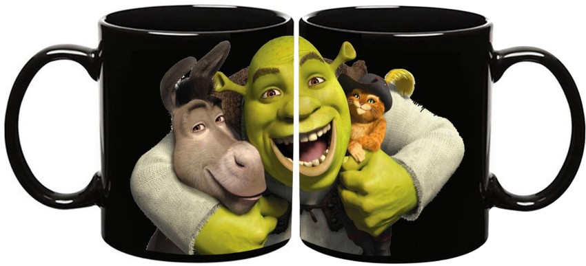 Shrek (Shrek & Donkey) Ceramic Coffee/Tea Mug, Multi-Colour, 11 oz