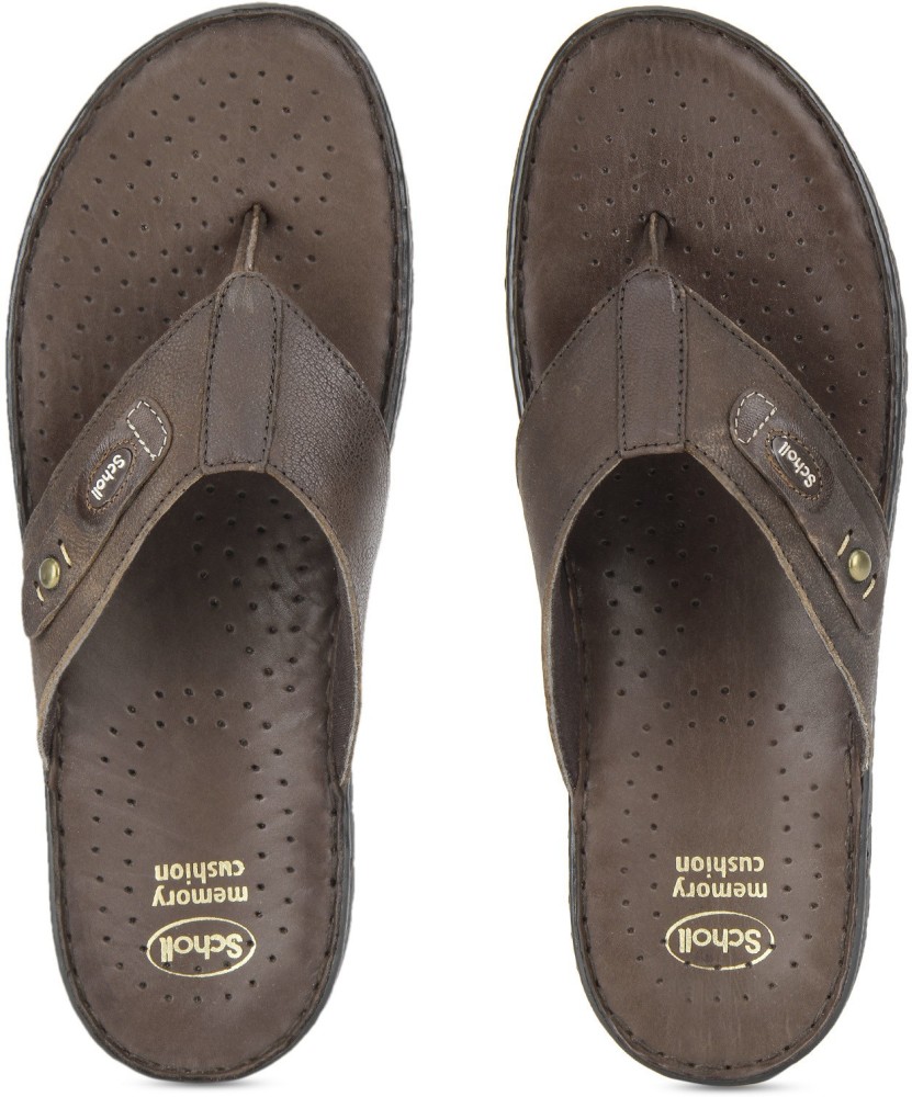 Scholl Men SUNG THONG Slippers Buy Brown Color Scholl Men SUNG