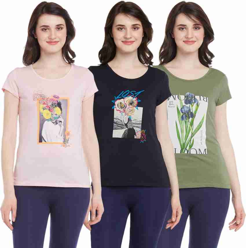 Honey By Pantaloons Graphic Print Women Round Neck Pink T-Shirt - Buy Honey  By Pantaloons Graphic Print Women Round Neck Pink T-Shirt Online at Best  Prices in India