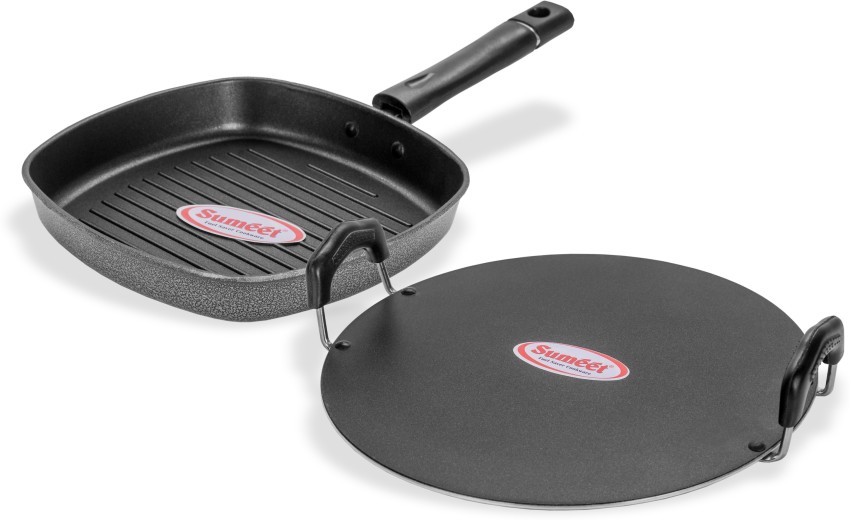 Sumeet Granite Finish NonStick Aluminium Round Shape Grill Pan