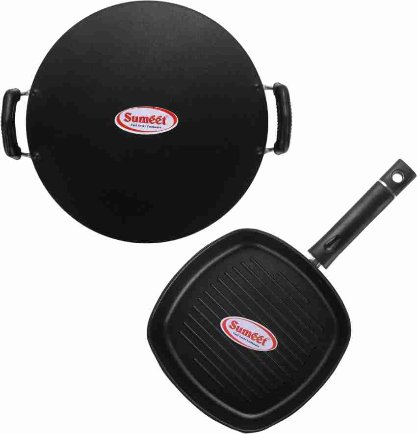 Sumeet Granite Finish NonStick Aluminium Round Shape Grill Pan