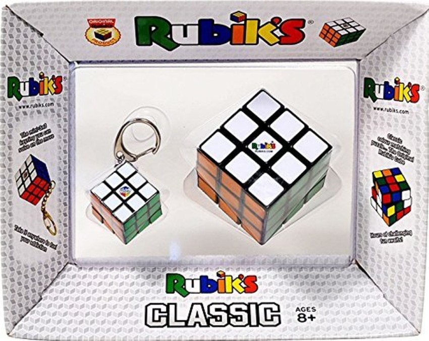 RUBIK'S Cube 3 x 3 Key Ring – Colourful Puzzle Game Rubik's – Mini Puzzle  3x3 Orginial Colour Matching – Classic Cube Problem Solving – Mini Version  –
