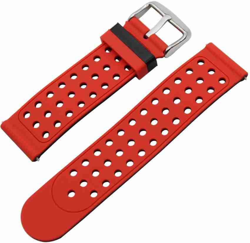 ACUTAS 24mm Silicone Rubber Watchband Double Side Wearing Strap