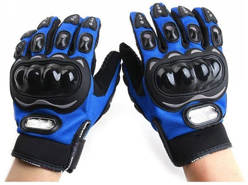 pro biker gloves blue