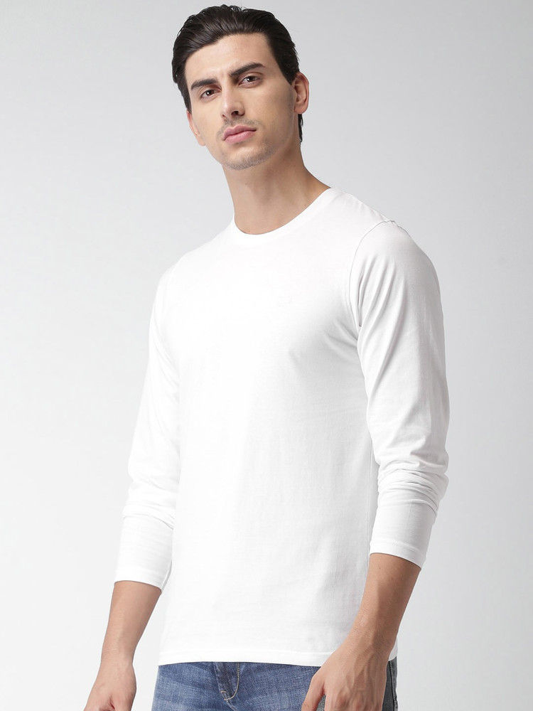 GARCON Solid Men Round Neck White T-Shirt - Buy WHITE GARCON Solid 