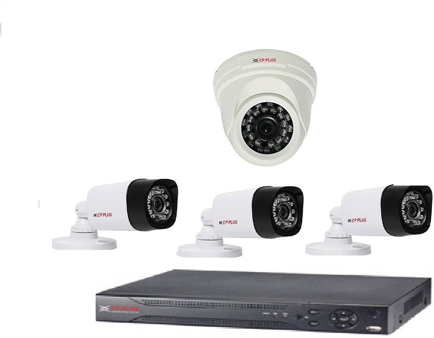 CP PLUS 2.4 mp 4 channel dvr kit 3 bullet 1 dome camera with 1 TB