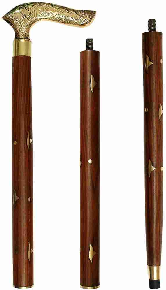 Walking Stick Handmade Wooden Foldable Pivot Tip Walking Cane with Brass  Handle Walking Stick at Rs 700/piece, Walking Stick in Roorkee