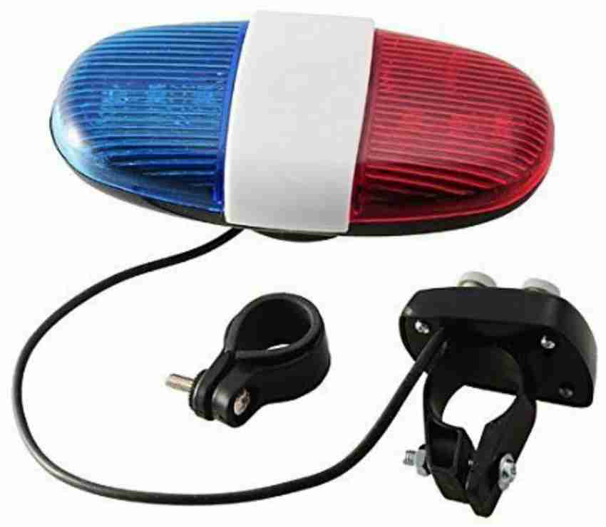 DSTECHBAR Bicycle Foot Rest with Police Light 4 Mode Police Horn