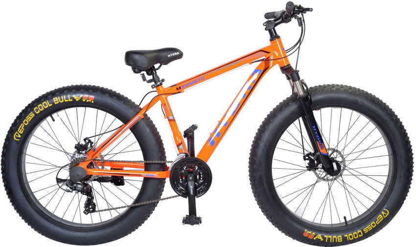 Hydra Mammoth Fat Bike With Disc Brake For Adults Orange Blue 26 T