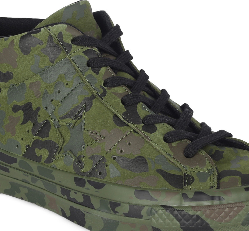 Converse One Star Camo Mid Sneakers For Men Buy HERBAL