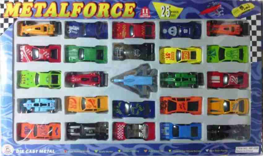 LIL GEMS Die Cast Metal Force Car Set 25 Pieces Multicoloured