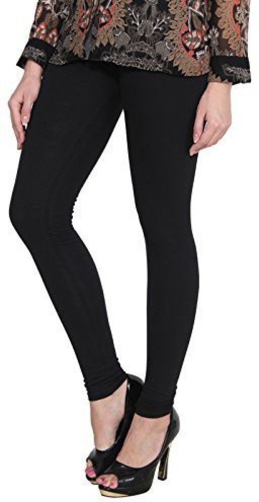 Buy Dollar Missy Women's Combo Of 3 Cotton Slim Fit Black;White And Red  Ankle Length Leggings Online at Low Prices in India 