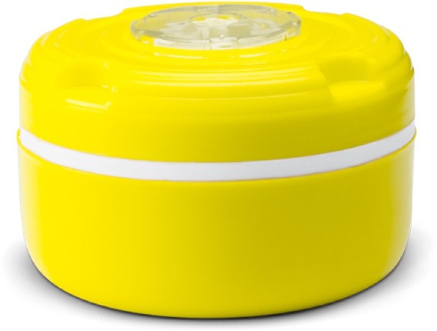 Milton New Brunch Plastic Yellow Lunch Box Of 590 ML To Keep Food Warm For  Hours