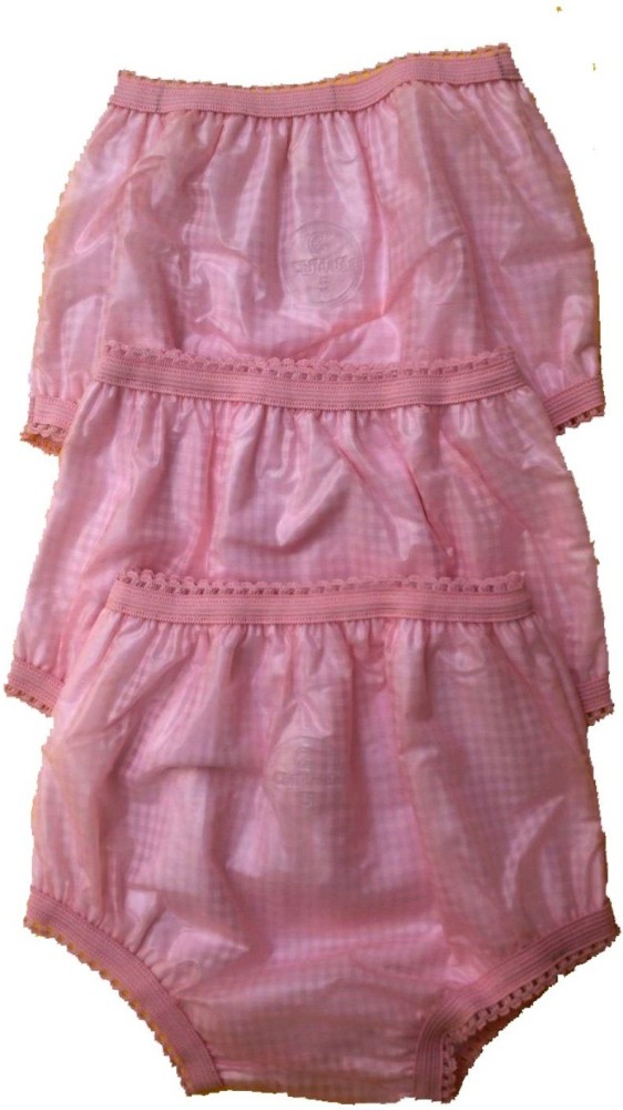 PINK FRILLY PLASTIC DIAPER COVERS 