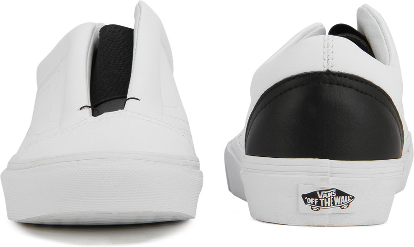 VANS Old Skool Laceless Slip on Sneakers For Men Buy Classic Tumble true white black Color VANS Old Skool Laceless Slip on Sneakers For Men Online at Best Price Shop Online