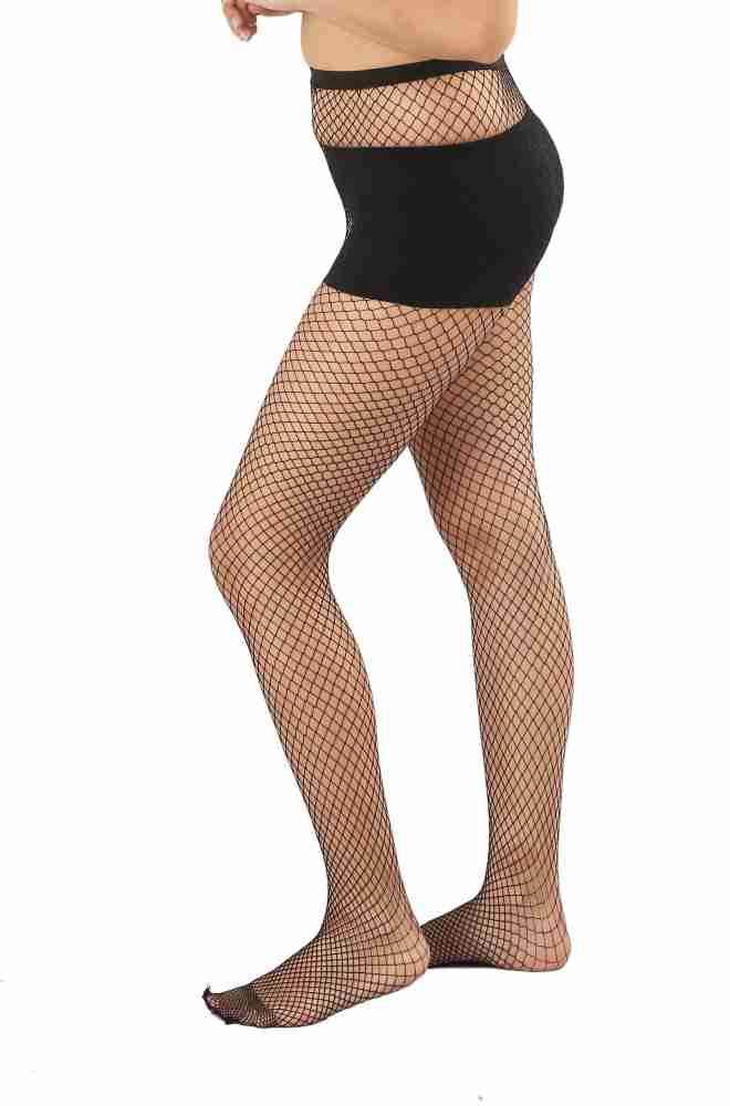 Buy Shocknshop Fishnet Women's Sexy Black Net Pattern Pantyhose at