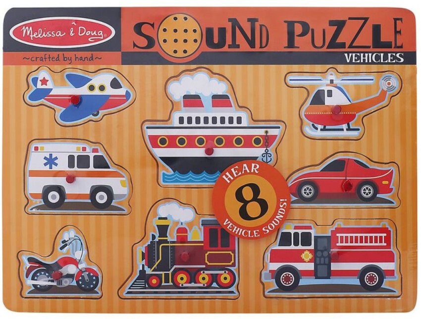 Vehicle Sound Puzzle, Wooden Vehicle Puzzle