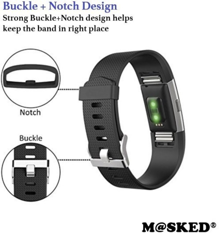 M@SKED Wrist Strap-Charge2 / Charge 2 HR-Black Smart Band Strap Price in  India - Buy M@SKED Wrist Strap-Charge2 / Charge 2 HR-Black Smart Band Strap  online at