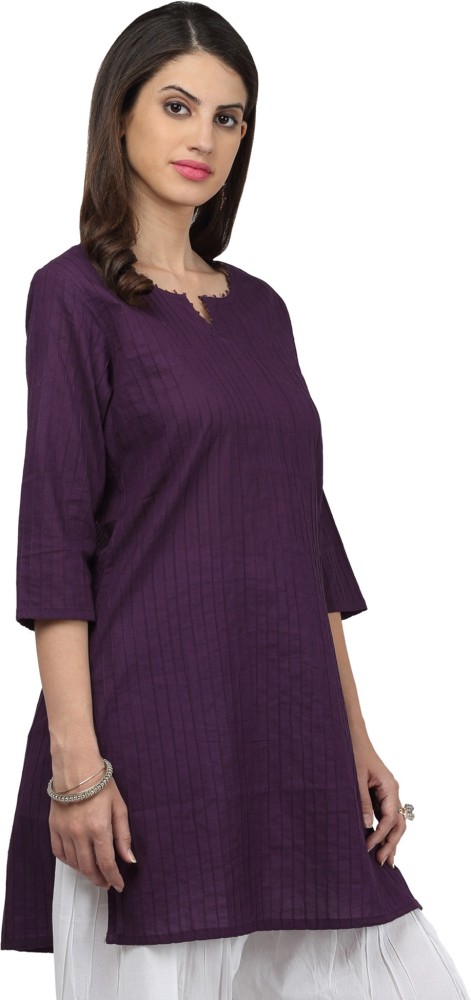 Buy Srishti by FBB Cotton 34th Sleeve Ladies Kurti Turquoise at Amazonin